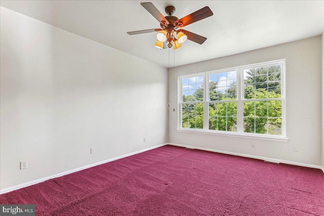 916 E Fox Hound Chase Chase, Glen Mills, PA 19342 - unfurnished room with baseboards, a ceiling fan, and dark colored carpet