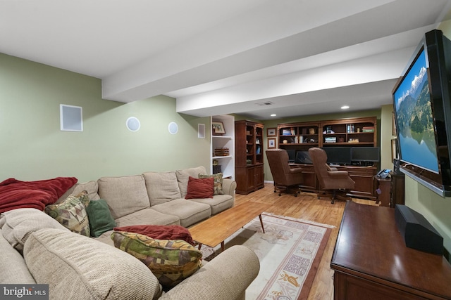 1024 Page Ct, Herndon, VA 20170 - living area featuring light wood-type flooring and recessed lighting