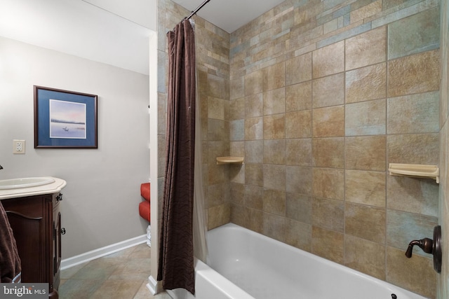 1024 Page Ct, Herndon, VA 20170 - full bathroom with shower / tub combo, vanity, and baseboards