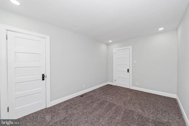 506 W 34th St, Wilmington, DE 19802 - spare room with dark carpet, recessed lighting, and baseboards