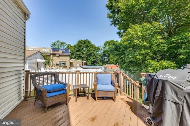 139 Shreve St, Mount Holly, NJ 08060 - wooden deck with a grill