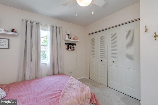 139 Shreve St, Mount Holly, NJ 08060 - carpeted bedroom featuring a closet and ceiling fan