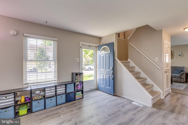 139 Shreve St, Mount Holly, NJ 08060 - foyer entrance featuring wood finished floors and stairway