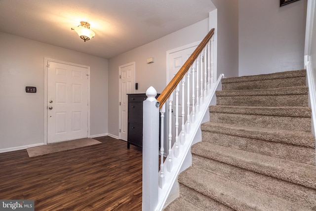 1993 Ryans Run, Lansdale, PA 19446 - entrance foyer with dark wood finished floors, stairs, and baseboards