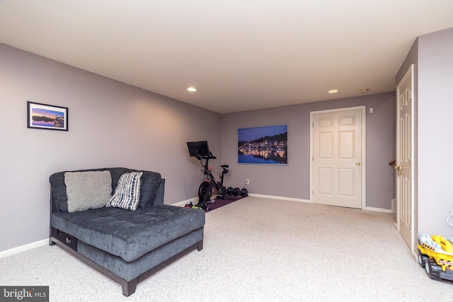 1993 Ryans Run, Lansdale, PA 19446 - living area featuring carpet flooring, recessed lighting, and baseboards
