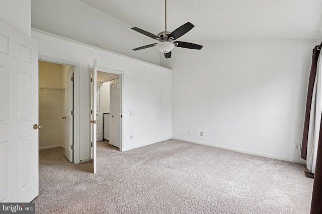 11793 Nates Pl, Woodbridge, VA 22192 - unfurnished bedroom with a spacious closet, light colored carpet, a closet, and a ceiling fan