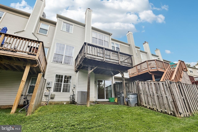 11793 Nates Pl, Woodbridge, VA 22192 - rear view of house featuring a wooden deck