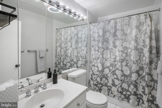 6001 Kroy Ct, Springfield, VA 22150 - bathroom featuring vanity and a shower with shower curtain