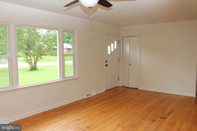 803 Grafton St, Fredericksburg, VA 22405 - empty room with ceiling fan and light wood finished floors