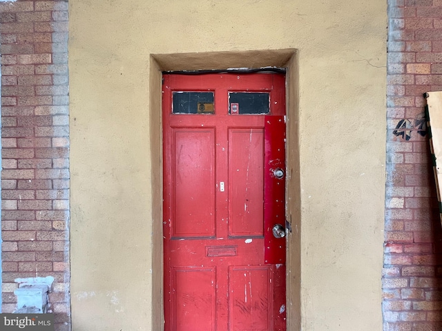 4728 York Rd, Baltimore, MD 21212 - doorway to property featuring brick siding