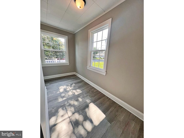 1045 S Bradford St, Dover, DE 19904 - empty room with dark wood-type flooring and crown molding