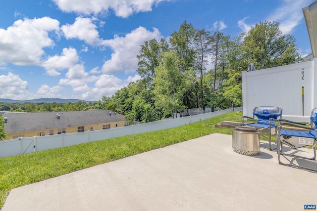 820 Swede St, Charlottesville, VA 22901 - view of patio featuring a mountain view