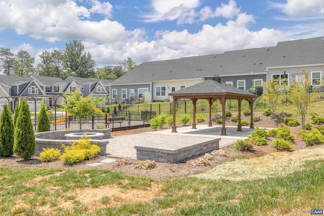 820 Swede St, Charlottesville, VA 22901 - view of community featuring a gazebo, a patio area, and a residential view