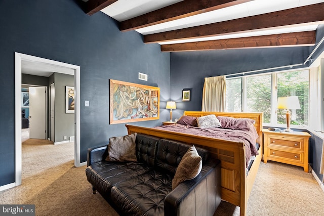 320 S Main St, Quakertown, PA 18951 - carpeted bedroom featuring beam ceiling and baseboards