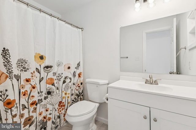 6248 Light Point Pl, Columbia, MD 21045 - bathroom featuring vanity, tile patterned floors, and curtained shower