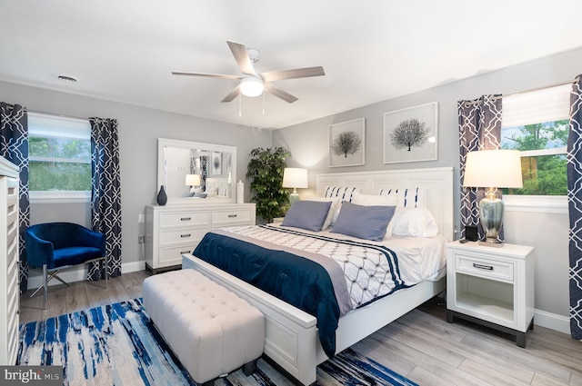 44 Creek Rd, Newville, PA 17241 - bedroom featuring light wood-style flooring, baseboards, and ceiling fan