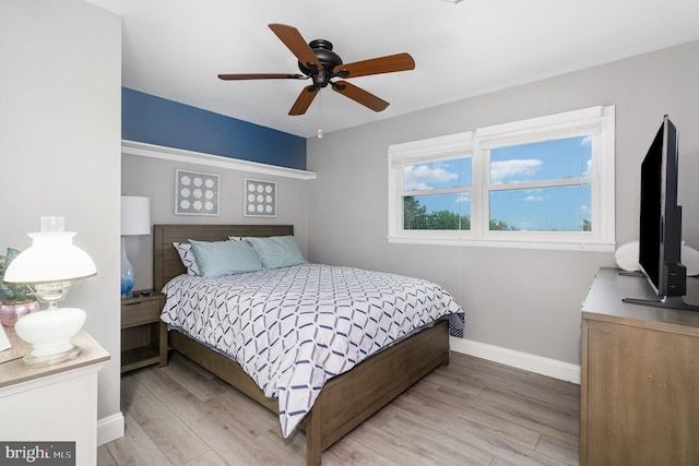 44 Creek Rd, Newville, PA 17241 - bedroom with baseboards, wood finished floors, and ceiling fan