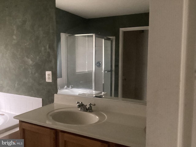 8207 Rison Dr, Brandywine, MD 20613 - full bath featuring a shower stall, vanity, and a bath