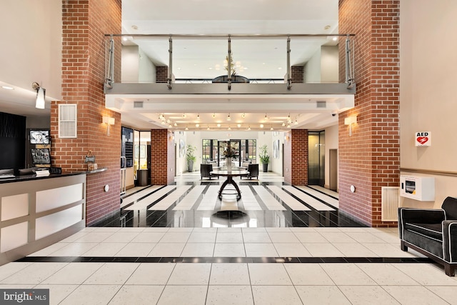1021 N Garfield St Unit B37, Arlington, VA 22201 - community lobby with a towering ceiling