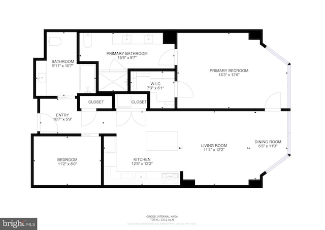 810 O St NW Unit 504, Washington, DC 20001 - floor plan / room layout