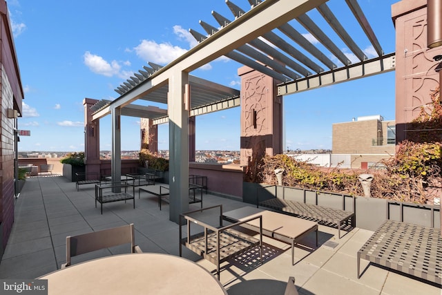 810 O St NW Unit 504, Washington, DC 20001 - view of patio / terrace with a pergola and outdoor dining area