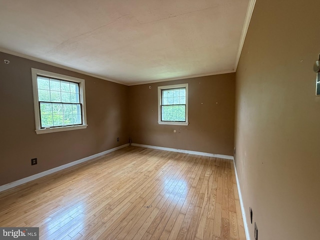 790 Hopewell Rd, Downingtown, PA 19335 - empty room featuring crown molding, light wood-style flooring, and baseboards
