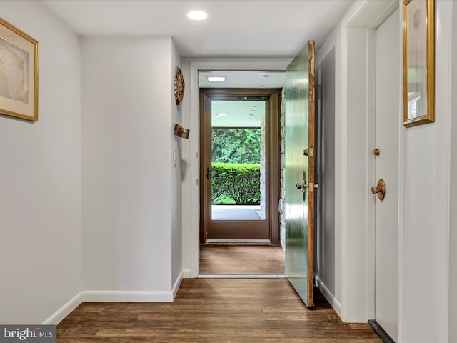 927 Thompson Ave, Jonestown, PA 17038 - hallway featuring wood finished floors and recessed lighting