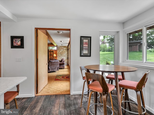 927 Thompson Ave, Jonestown, PA 17038 - dining room with dark wood-style floors and baseboards