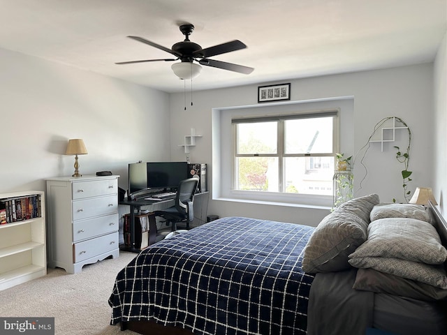 584 Meadow Ln, Pennsburg, PA 18073 - bedroom featuring light carpet and a ceiling fan