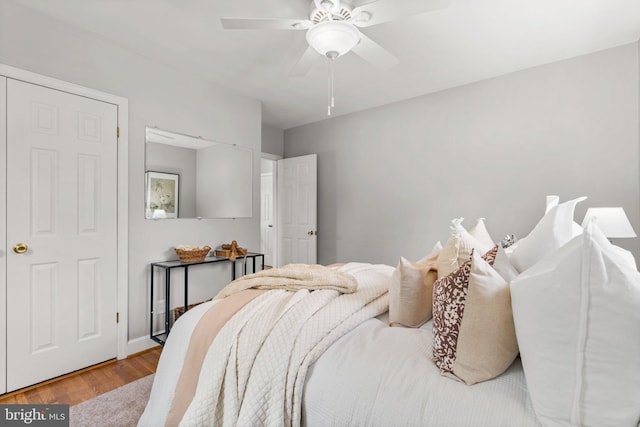 6317 Taylor Rd, Riverdale, MD 20737 - bedroom featuring wood finished floors and ceiling fan