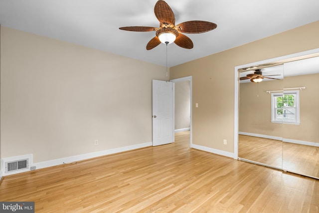 6317 Taylor Rd, Riverdale, MD 20737 - spare room with ceiling fan and light wood-style flooring