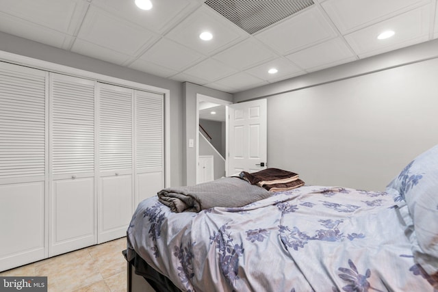 6317 Taylor Rd, Riverdale, MD 20737 - bedroom featuring recessed lighting and a closet
