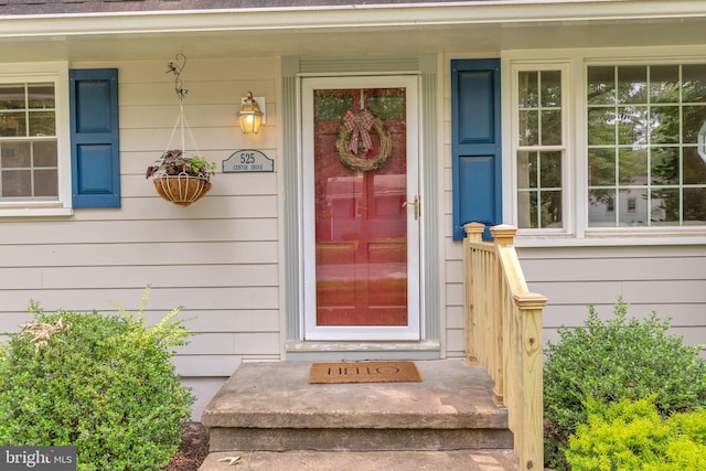 525 Center Dr, Severna Park, MD 21146 - doorway to property with a porch