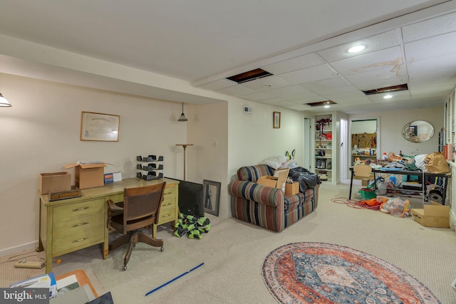 525 Center Dr, Severna Park, MD 21146 - home office featuring light carpet