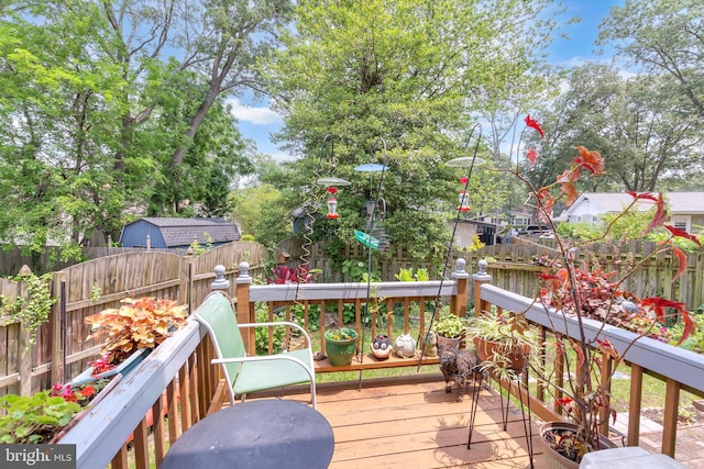 525 Center Dr, Severna Park, MD 21146 - wooden deck featuring a fenced backyard