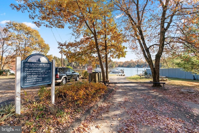 525 Center Dr, Severna Park, MD 21146 - view of asphalt road with a water view