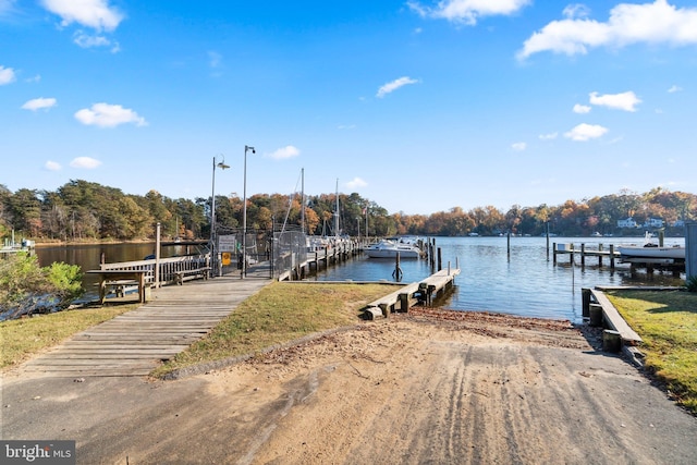 525 Center Dr, Severna Park, MD 21146 - dock area featuring a boat ramp and a water view