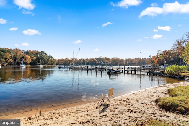 525 Center Dr, Severna Park, MD 21146 - water view featuring a boat dock