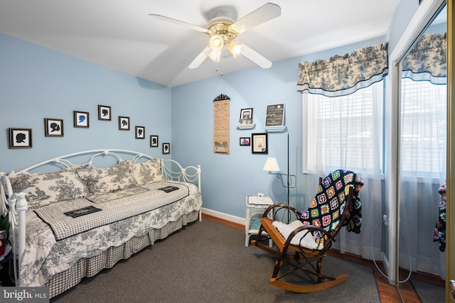 3685 1st Ave, Edgewater, MD 21037 - bedroom featuring baseboards and ceiling fan
