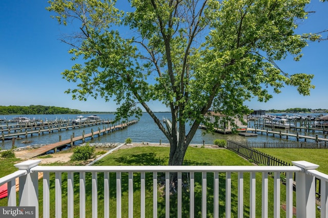 3685 1st Ave, Edgewater, MD 21037 - water view with a boat dock
