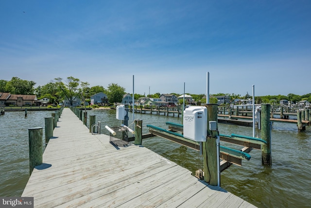 3685 1st Ave, Edgewater, MD 21037 - dock with boat lift and a water view