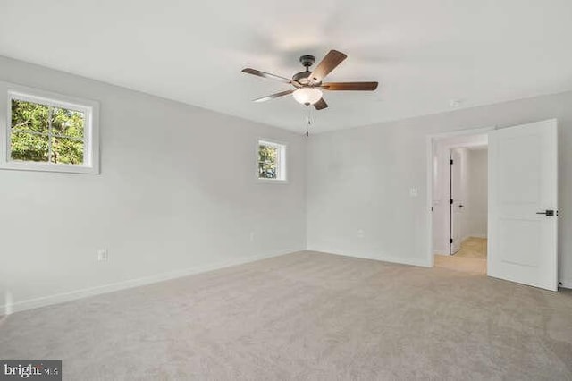 22640 Excel Ct, Lexington Park, MD 20653 - unfurnished room featuring ceiling fan, light colored carpet, and baseboards