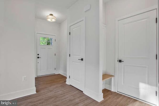 22640 Excel Ct, Lexington Park, MD 20653 - foyer entrance featuring baseboards and wood finished floors