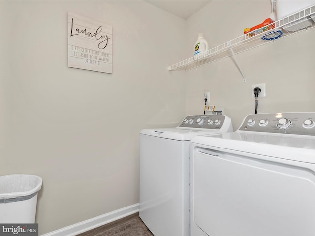 38 Herman Gaver Pl, Hagerstown, MD 21740 - laundry area with washing machine and dryer and baseboards