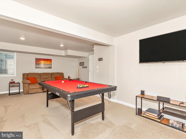 38 Herman Gaver Pl, Hagerstown, MD 21740 - game room featuring light colored carpet, billiards table, and recessed lighting