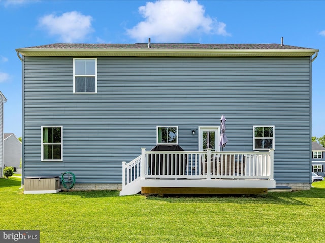 38 Herman Gaver Pl, Hagerstown, MD 21740 - back of house featuring a deck and a lawn