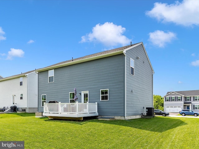 38 Herman Gaver Pl, Hagerstown, MD 21740 - back of house featuring a deck and a lawn