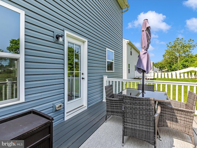 38 Herman Gaver Pl, Hagerstown, MD 21740 - wooden terrace featuring outdoor dining space