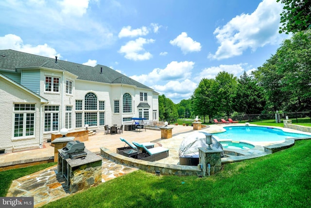 2506 Coulter Ln, Oakton, VA 22124 - view of pool featuring a patio and a pool with connected hot tub