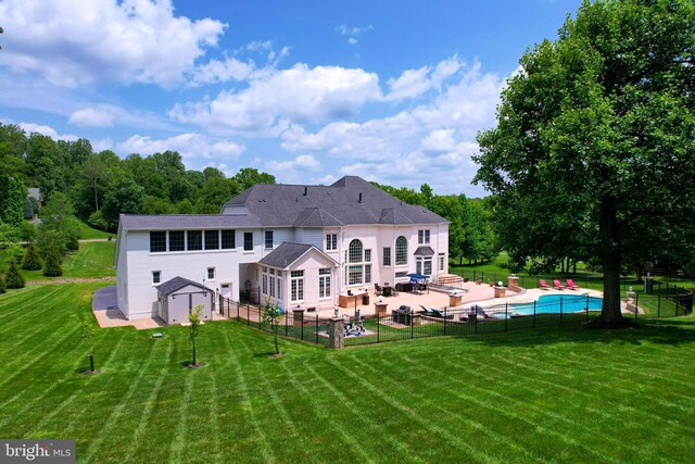 2506 Coulter Ln, Oakton, VA 22124 - rear view of property with a patio area, a fenced backyard, and an outdoor hangout area